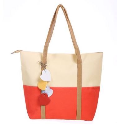 Bolsa Antje Creme e Vermelho